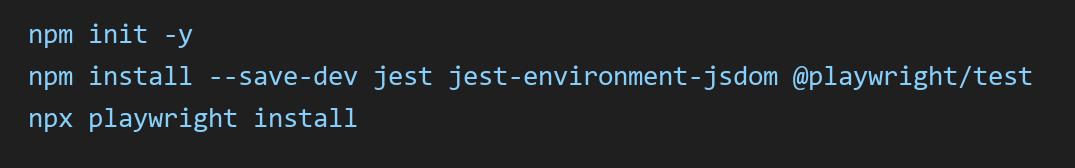 Testing dependencies installation commands