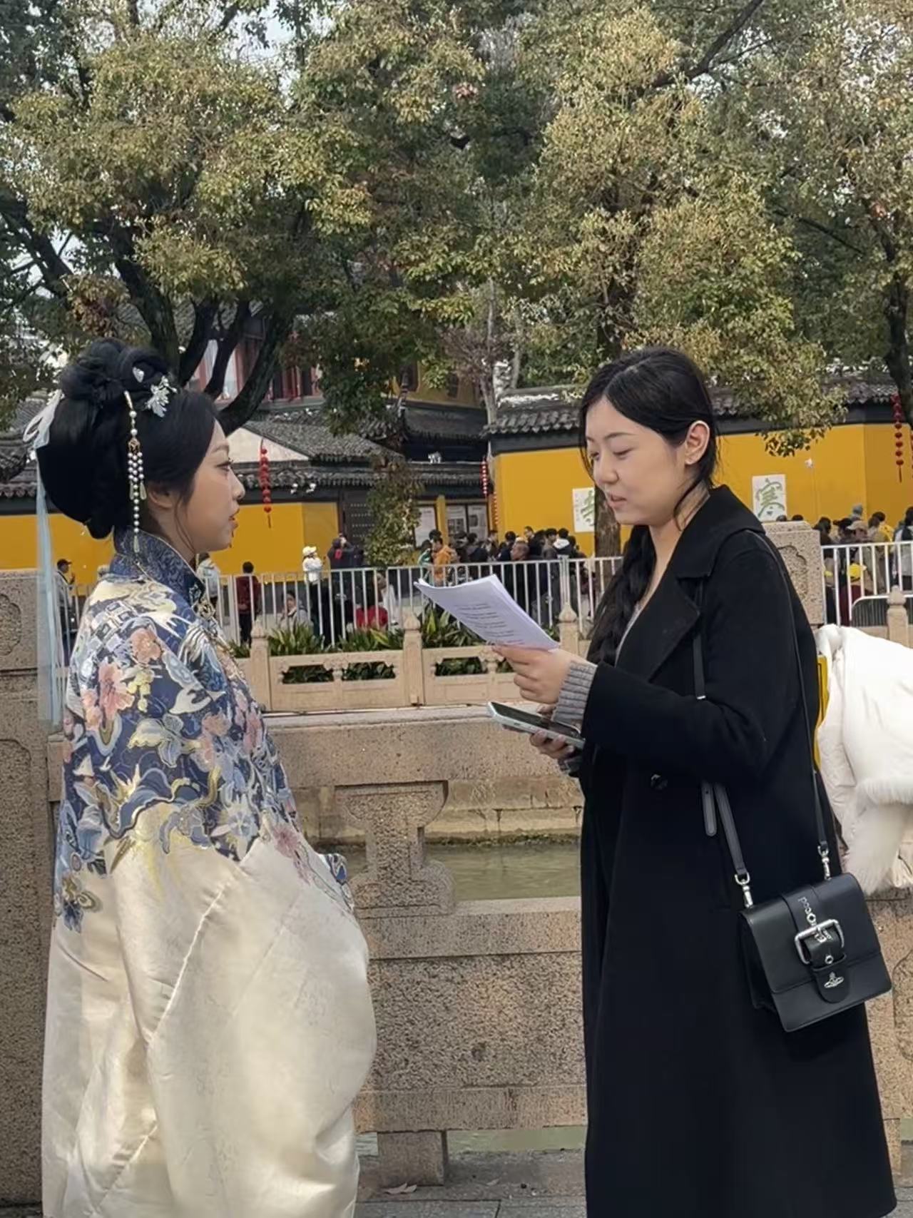 Interview fieldwork at Maple Bridge